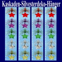 Silvesterdeko Kaskaden, Silvester-Girlanden zum Hängen, Partydeko zu Silvester