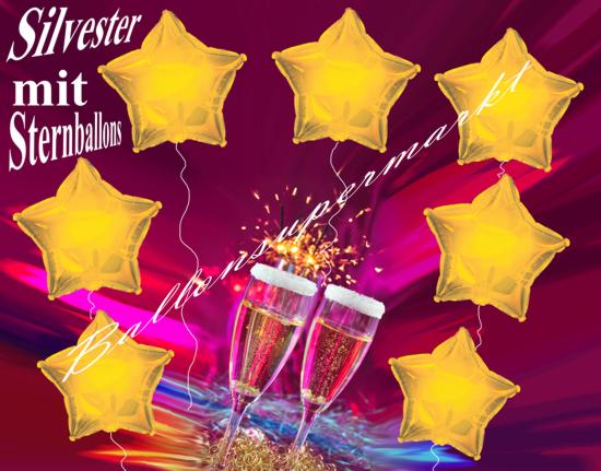 sternballons zur silvesterdeko