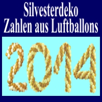 silvesterdeko zahlen aus luftballons