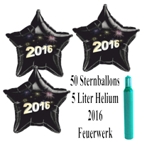 silvesterdeko ballons helium set 50 sternballons 2016