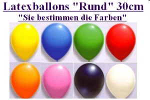 Ballons in 30 cm Ballonfarben freie Auswahl