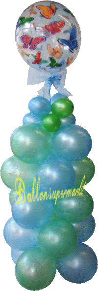 Luftballons-und-Schmetterlinge-Ballondeko