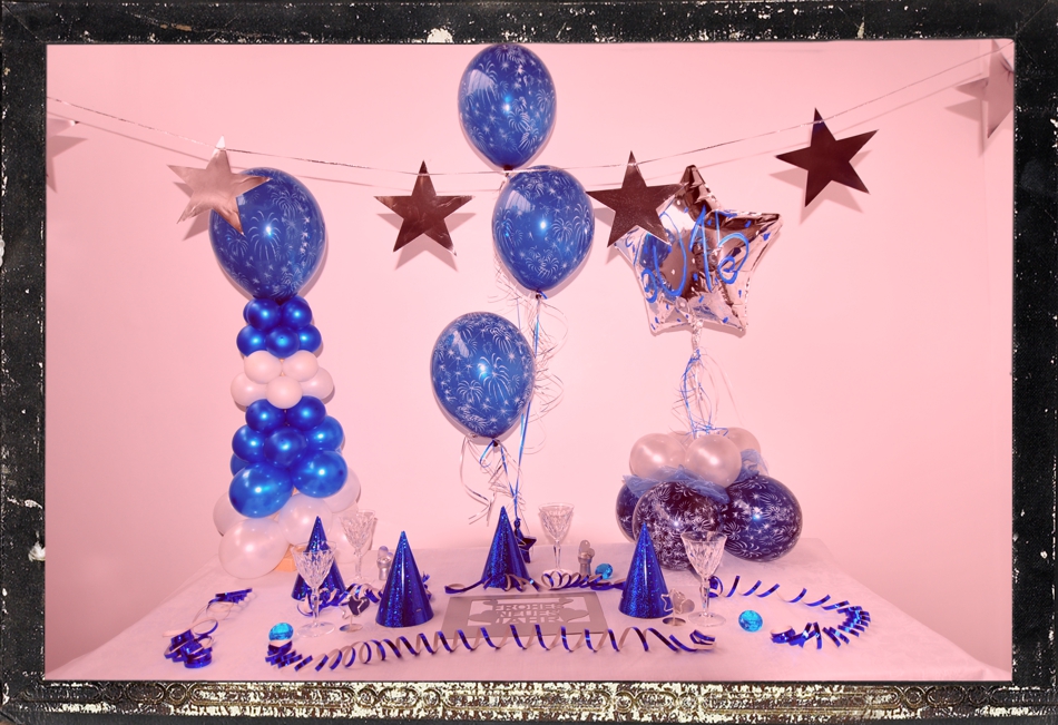 Dekoration Silvester Originell in Blau