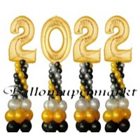 Silvesterdeko 2022, Ballondekoration, Zahlendekoration, Partydekoration