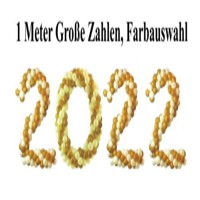 Dekoration aus Luftballons zu Silvester, Zahl 2022, Partydekoration zu Silvesterveranstaltungen