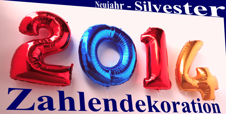 silvester zahlen dekoration 2014