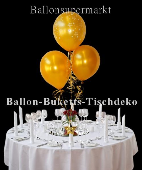 Ballon-Buketts, Tischdeko zu Silvester, Silvesterparty mit Luftballons
