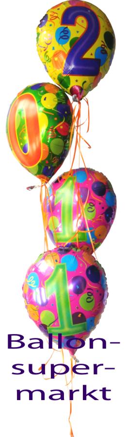 Bukett-Luftballons auis Folie, Ballons mit der Jahreszahl zu Silvester, 2011