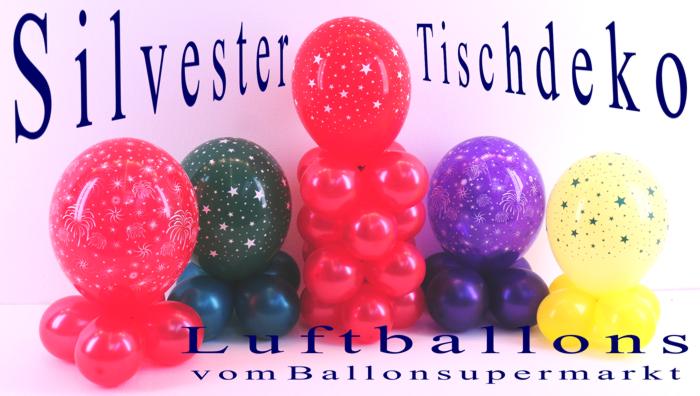 Silvester Tischdeko Luftballons vom Ballonsupermarkt