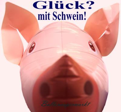 Glück zu Silvester und Neujahr? Glück mit Schwein. Glücksschwein