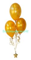 silvesterdeko, bukett aus luftballons, tischdeko in gold