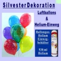 silvesterdeko, silvesterballons mit helium-einweg