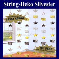 Silvesterdeko Silvester-Strings, Deko-Ketten. Hängedeko zur Silvesterparty