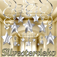 silvesterdeko swirls stars